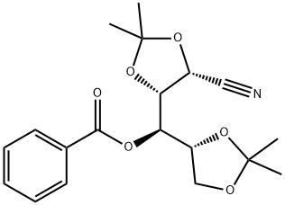 2-O,3-O:5-O,6-O-Bis(1-methylethylidene)-D-mannononitrile 4-benzoate Struktur