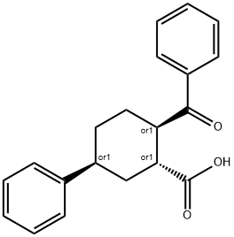 2-TRANS-BENZOYL-5-TRANS-PHENYL-1-CYCLOHEXANECARBOXYLIC ACID, 99 Struktur