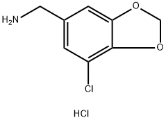 5-AMinoMethyl-7-chloro-1,3-benzodioxole hydrochloride Struktur