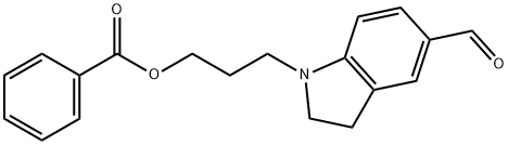 1-[3-(Benzoyloxy)propyl]-2,3-dihydro-1H-indole-5-carboxaldehyde Struktur