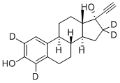 17ALPHA-ETHYNYLESTRADIOL-2,4,16,16-D4 Struktur