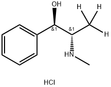 (1R,2S)-(-)-EPHEDRINE-GAMMA,GAMMA,GAMMA-D3 HCL Struktur