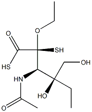 3-Acetylamino-3-deoxy-D-ribose diethyl dithioacetal Struktur