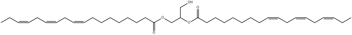 1-(hydroxymethyl)-1,2-ethanediyl bis[(9Z,12Z,15Z)-9,12,15-octadecatrienoate] Struktur