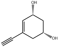 4-Cyclohexene-1,3-diol, 5-ethynyl-, (1R,3R)- (9CI) Struktur