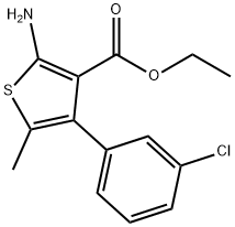 2-AMINO-4-(3-CHLORO-PHENYL)-5-METHYL-THIOPHENE-3-CARBOXYLIC ACID ETHYL ESTER Struktur