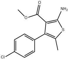 2-AMINO-4-(4-CHLORO-PHENYL)-5-METHYL-THIOPHENE-3-CARBOXYLIC ACID METHYL ESTER Struktur