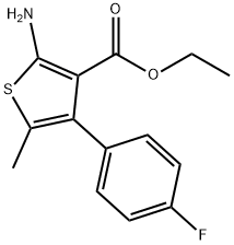 2-AMINO-4-(4-FLUORO-PHENYL)-5-METHYL-THIOPHENE-3-CARBOXYLIC ACID ETHYL ESTER Struktur