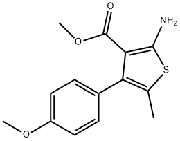 2-AMINO-4-(4-METHOXY-PHENYL)-5-METHYL-THIOPHENE-3-CARBOXYLIC ACID METHYL ESTER Struktur