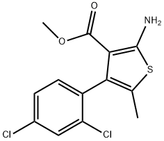 methyl 2-amino-4-(2,4-dichlorophenyl)-5-methylthiophene-3-carboxylate Struktur