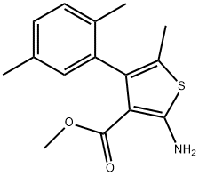 2-AMINO-4-(2,5-DIMETHYL-PHENYL)-5-METHYL-THIOPHENE-3-CARBOXYLIC ACID METHYL ESTER Struktur