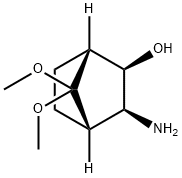 Bicyclo[2.2.1]heptan-2-ol, 3-amino-7,7-dimethoxy-, (1R,2R,3S,4S)- (9CI) Struktur