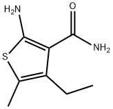 2-AMINO-4-ETHYL-5-METHYLTHIOPHENE-3-CARBOXAMIDE Struktur