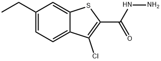 3-CHLORO-6-ETHYL-1-BENZOTHIOPHENE-2-CARBOHYDRAZIDE Struktur