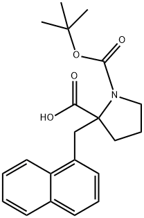 BOC-<ALPHA>-(1-NAPHTHYLMETHYL)-DL-PRO-OH Struktur