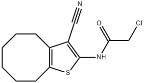 2-CHLORO-N-(3-CYANO-4,5,6,7,8,9-HEXAHYDROCYCLOOCTA[B]THIEN-2-YL)ACETAMIDE Struktur