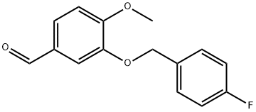 3-(4-FLUORO-BENZYLOXY)-4-METHOXY-BENZALDEHYDE Struktur