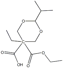 2-ISOPROPYL-1,3-DIOXANE-5,5-DICARBOXYLIC ACID DIETHYL ESTER Struktur