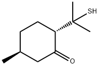 (2S,5S)-2-(1-Mercapto-1-methylethyl)-5-methylcyclohexanone Struktur