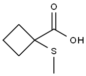 Cyclobutanecarboxylic acid, 1-(methylthio)- (9CI) Struktur