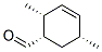 (1alpha,2alpha,5alpha)-2,5-dimethylcyclohex-3-ene-1-carbaldehyde Struktur