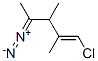 1-Pentene,  1-chloro-4-diazo-2,3-dimethyl-  (9CI) Struktur