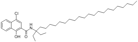 4-chloro-N-(1,1-diethyldocosyl)-1-hydroxynaphthalene-2-carboxamide Struktur