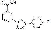 3-[4-(4-chlorophenyl)-1,3-thiazol-2-yl]benzoic acid Struktur