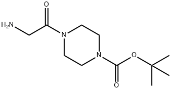 tert-butyl 4-glycyl-1-piperazinecarboxylate(SALTDATA: HCl 0.95H2O) Struktur