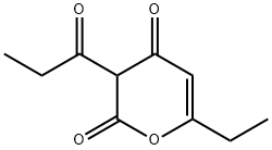 6-ethyl-3-propionyl-2H-pyran-2,4(3H)-dione Struktur