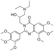 4(3H)-Quinazolinone,  3-[3-(diethylamino)-2-hydroxypropyl]-6,7,8-trimethoxy-2-(3,4,5-trimethoxyphenyl)- Struktur