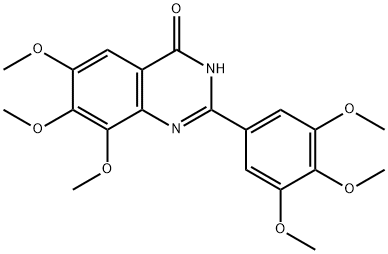 4(1H)-Quinazolinone,  6,7,8-trimethoxy-2-(3,4,5-trimethoxyphenyl)-  (9CI) Struktur