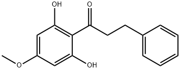 1-(2,6-dihydroxy-4-methoxyphenyl)-3-phenylpropan-1-one Struktur