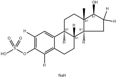 17Β-エストラジオール-2,4,16,16-D43-硫酸ナトリウム 化學(xué)構(gòu)造式