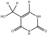 5-(HYDROXYMETHYL-D2)URACIL-6-D1 Struktur