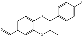 3-ETHOXY-4-(4-FLUORO-BENZYLOXY)-BENZALDEHYDE Struktur