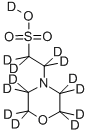 2-(N-MORPHOLINO)ETHANESULFONIC ACID-D13 Struktur