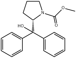 (S)-(-)N-CARBOMETHOXY-ALPHA,ALPHA-DIPHENYL -2-PYRROLIDINEMETHANOL,98% Struktur