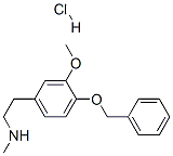 N-Methy-4-benzyloxy-3-methoxyphenethylamine Hydrochloride Struktur