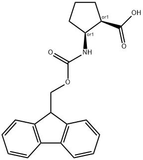 cis-2-Aminocyclopentanecarboxylic acid, N-FMOC protected Struktur