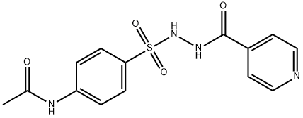 N'-(p-Acetylaminophenylsulfonyl)isonicotinic hydrazide Struktur