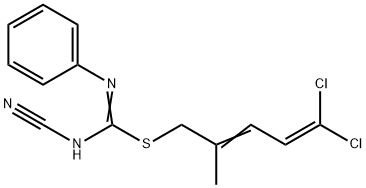 1-Cyano-2-(5,5-dichloro-2-methylpenta-2,4-dienyl)-3-phenylisothiourea Struktur