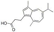 3,8-Dimethyl-5-(1-methylethyl)-1-azulenepropanoic acid Struktur