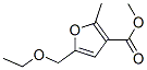 5-(Ethoxymethyl)-2-methyl-3-furancarboxylic acid methyl ester Struktur