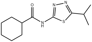 Cyclohexanecarboxamide, N-[5-(1-methylethyl)-1,3,4-thiadiazol-2-yl]- (9CI) Struktur