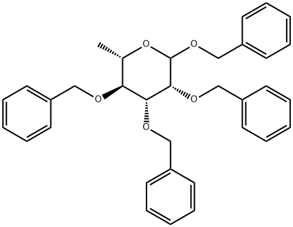 1,2,3,4-Tetra-O-benzyl-L-rhamnopyranoside Struktur