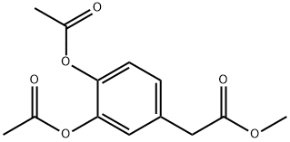 3,4-Bis(acetyloxy)benzeneacetic acid methyl ester Struktur