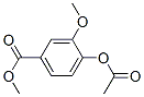 4-Acetoxy-3-methoxybenzoic acid methyl ester Struktur