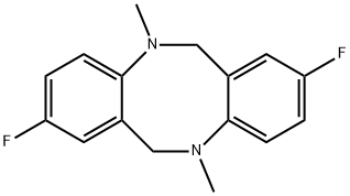 2,8-DIFLUORO-5,11-DIMETHYL-5,6,11,12-TETRAHYDRO-DIBENZO[B,F][1,5]DIAZOCINE Struktur