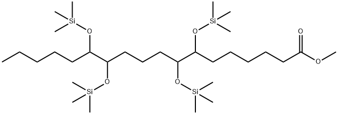 7,8,12,13-Tetrakis[(trimethylsilyl)oxy]octadecanoic acid methyl ester Struktur